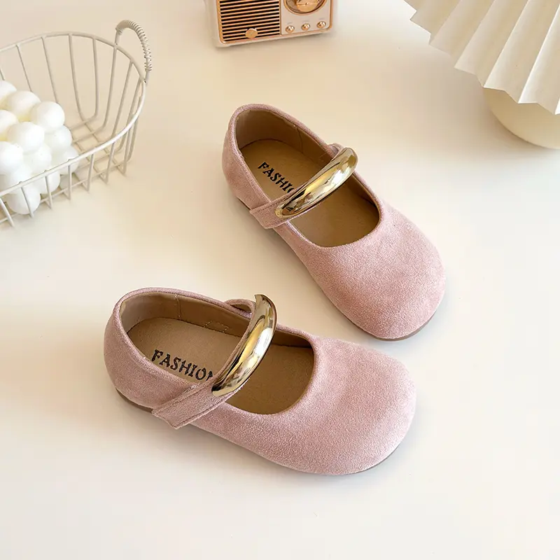 Spring Autumn Children's Shoe for Girl Trend Versatile Princess Moccasins Fashion Simple Solid Color Kids Causal Leather Shoes