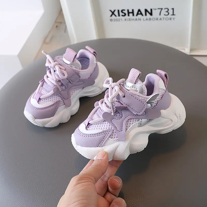 2024 Children's Sneakers Boy Mesh Breathable Kids Causal School Running Shoes Fashion Spring Non-slip Toddler Girls Sports Shoes