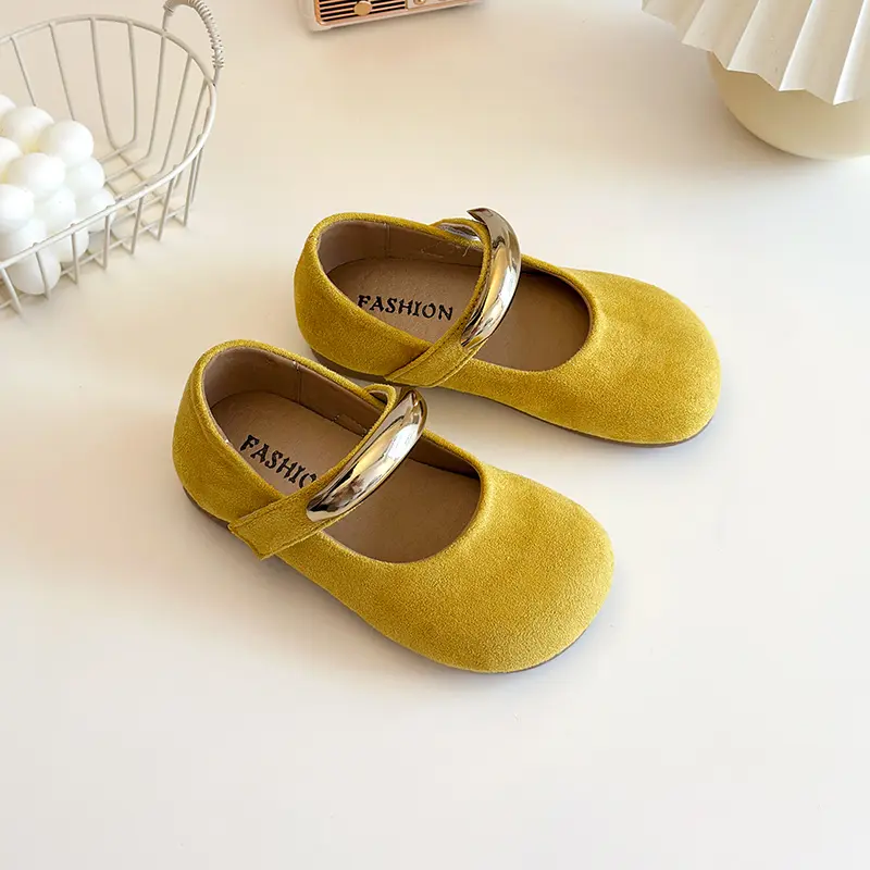 Spring Autumn Children's Shoe for Girl Trend Versatile Princess Moccasins Fashion Simple Solid Color Kids Causal Leather Shoes