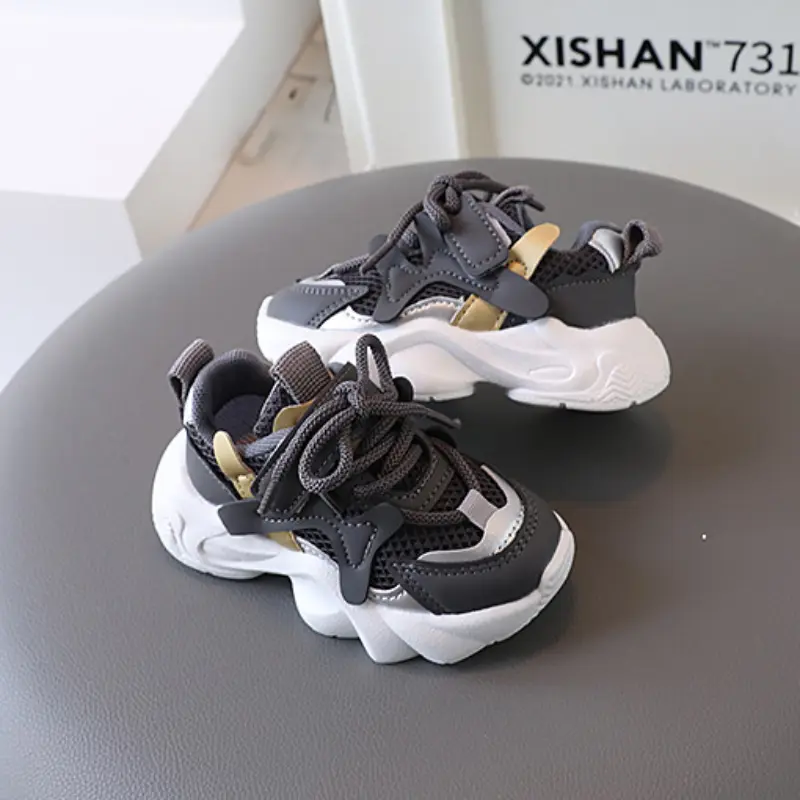 2024 Children's Sneakers Boy Mesh Breathable Kids Causal School Running Shoes Fashion Spring Non-slip Toddler Girls Sports Shoes