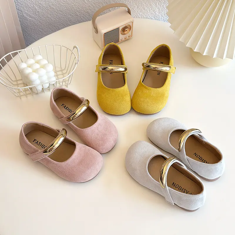 Spring Autumn Children's Shoe for Girl Trend Versatile Princess Moccasins Fashion Simple Solid Color Kids Causal Leather Shoes