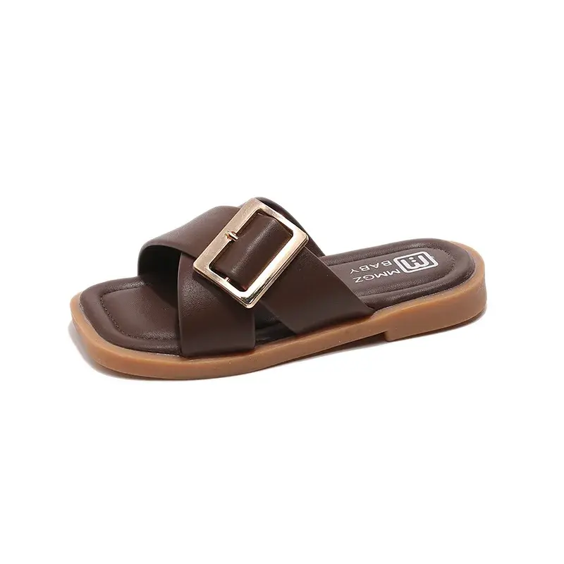 2025 Children Fashion Slippers for Girls Summer New Korean Style Soft Bottom Anti-slippery Versatile Chic Open-toe Beach Shoes