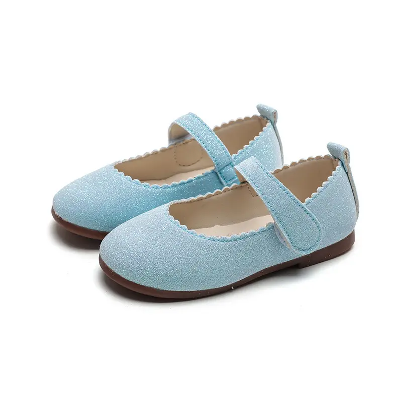 Children Mary Jane Shoes Girls Shiny Leather Shoes for Party Wedding Kids Princess Performance Shoes Simple Spring Autumn 2024