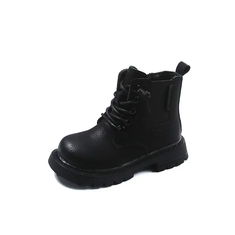 2025 Children Fashion Short Boots for Girls Winter New Korean Style Soft Thick Sole Anti-slippery Versatile Trendy Leather Shoes