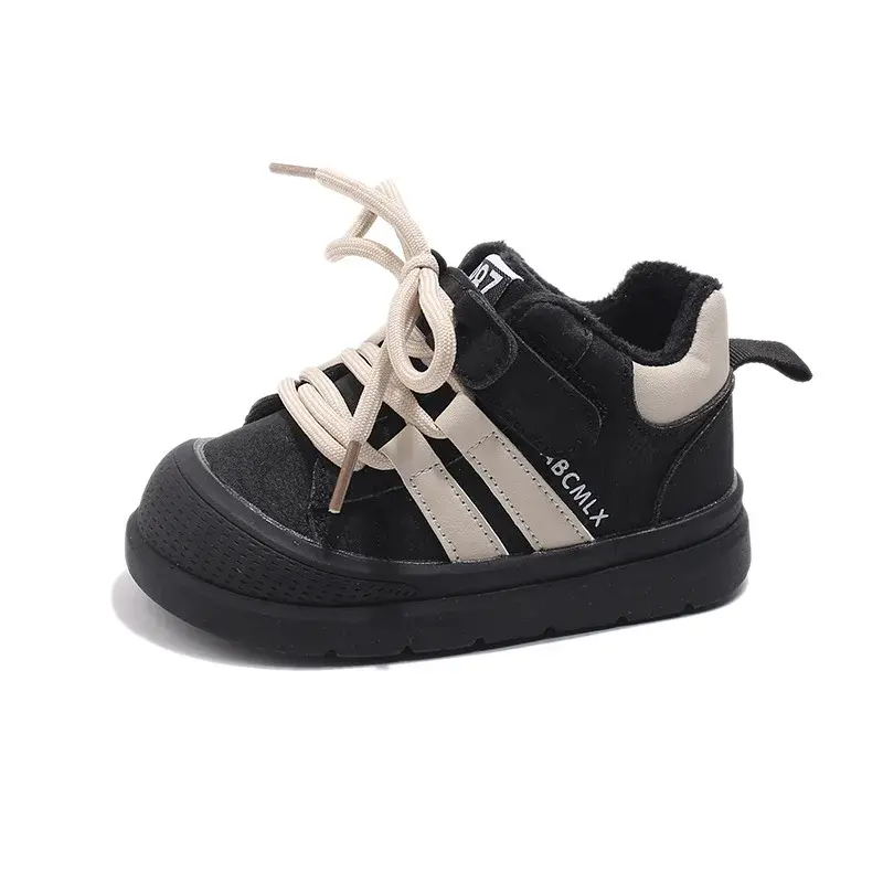 2024 Children Casual Shoes for Girls Winter New Fashion Korean Style Soft Bottom Anti-slippery Versatile Chic Plush Baby Shoes