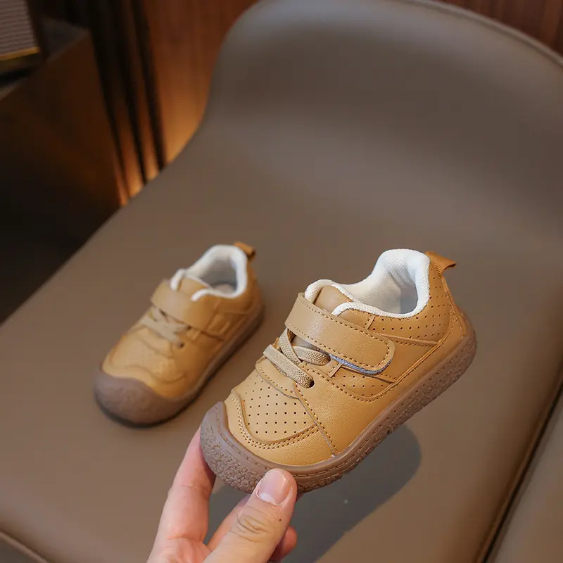 New Girls Sport Shoes Non-slip Hook & Loop Kids Fashion Casual Boys Casual Shoes Versatile Soft Hook & Loop Children Sneakers