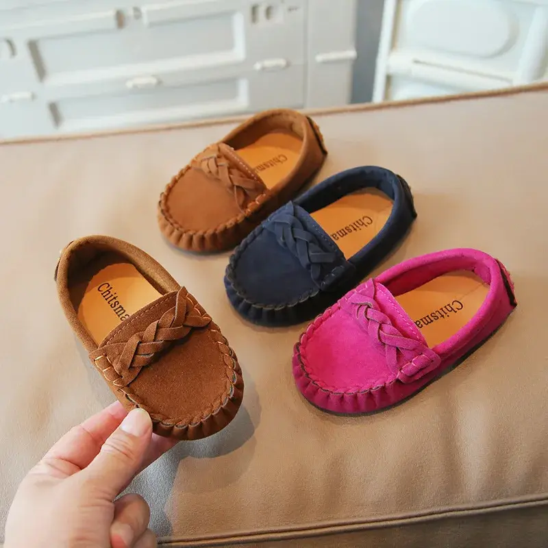 Kids Flats Loafers 2024 Spring New Casual Children Moccasin Shoes Korean Version Baby Girls and Boys Soft Kids Fashion Slip-on