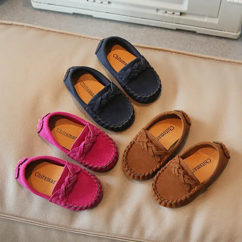 Kids Flats Loafers 2024 Spring New Casual Children Moccasin Shoes Korean Version Baby Girls and Boys Soft Kids Fashion Slip-on