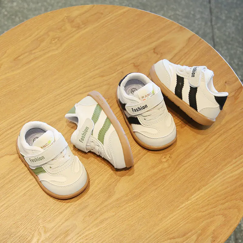 Kids Sneakers for Girls 2025 New Spring Toddler Boy Shoes Non-slip Versatile Children's Causal Walking Shoes Black Soft Bottom