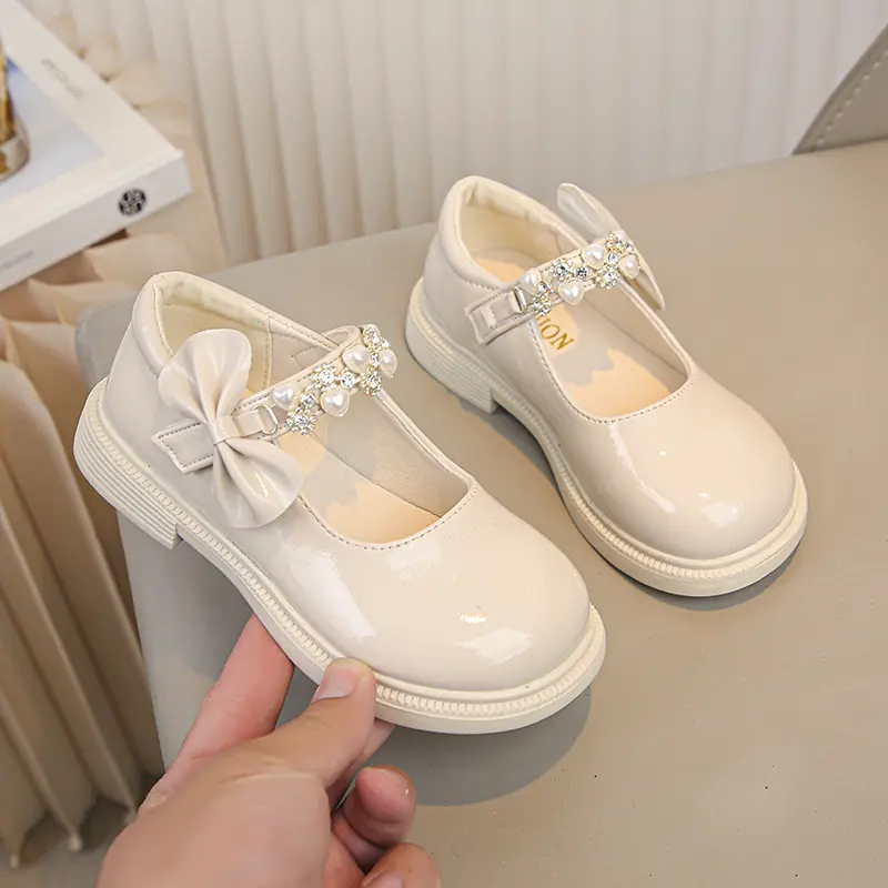 Girls Lolita Princess Dress Shoes 2025 New Children's Leather Shoes Spring Autumn Elegant Kids Causal Fashion Mary Jane Shoes