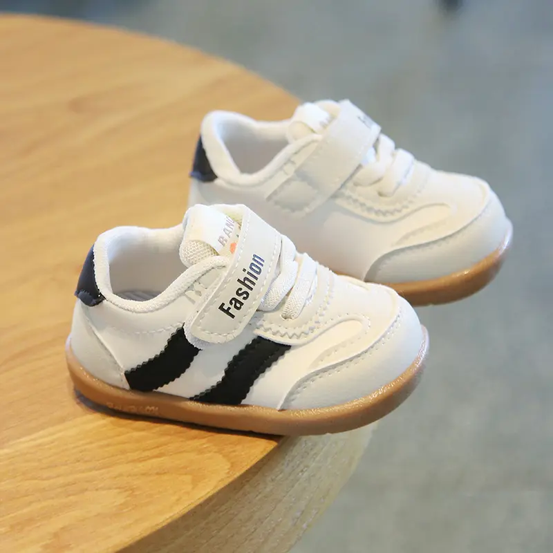 Kids Sneakers for Girls 2025 New Spring Toddler Boy Shoes Non-slip Versatile Children's Causal Walking Shoes Black Soft Bottom
