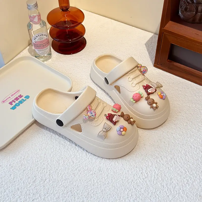 2025 Children Casual Slipeprs for Girls Summer New Fashion Korean Style Soft Sole Anti-slippery Versatile Chic Sweet Beach Shoes