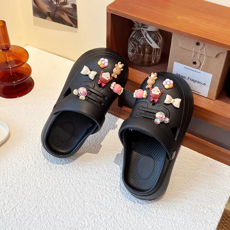 2025 Children Casual Slipeprs for Girls Summer New Fashion Korean Style Soft Sole Anti-slippery Versatile Chic Sweet Beach Shoes