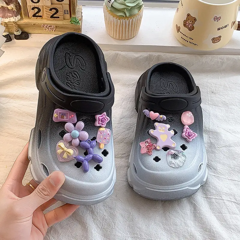 2025 Children Casual Slippers for Girls Summer New Fashion Korean Style Soft Bottom Anti-slippery Versatile Sweet Beach Shoes