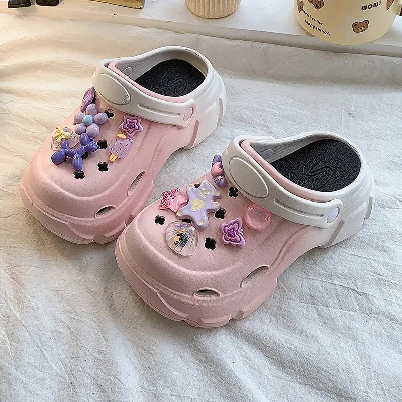 2025 Children Casual Slippers for Girls Summer New Fashion Korean Style Soft Bottom Anti-slippery Versatile Sweet Beach Shoes