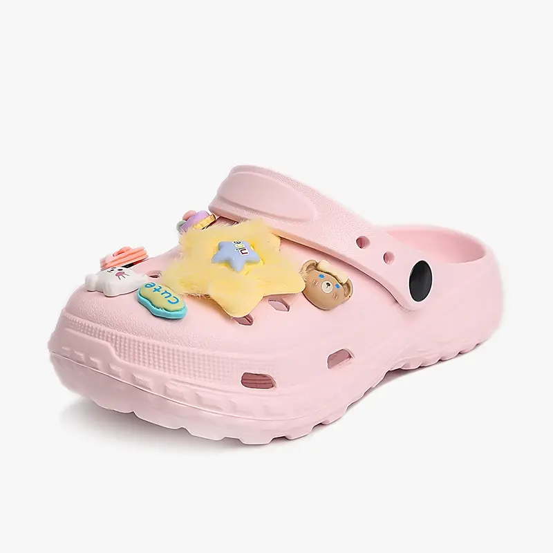2025 Children Casual Slipeprs for Girls Summer New Fashion Korean Style Soft Bottom Anti-slippery Versatile Cut-outs Beach Shoes