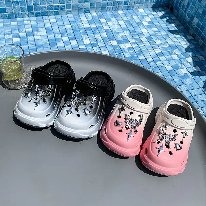 2025 Children Casual Shoes for Girls Summer New Fashion Korean Style Soft Bottom Anti-slippery Versatile Cut-outs Beach Slippers