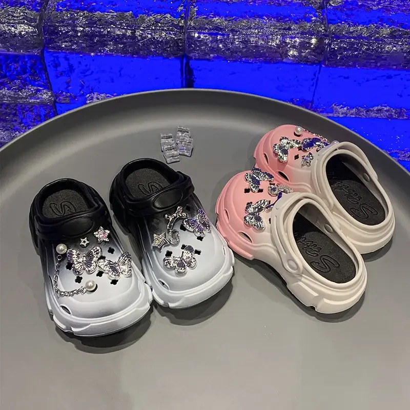 2025 Children Slippers for Girls Summer New Fashion Korean Style Soft Bottom Non-slip Versatile Princess Cut-outs Beach Shoes