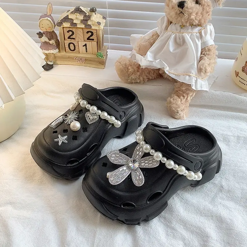 2025 Children Casual Slippers for Girls Summer New Fashion Korean Style Soft Bottom Anti-slippery Versatile Cut-outs Beach Shoes