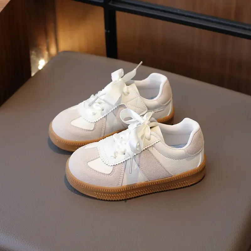 Children Tennis Shoes Girls School Causal Shoes New Fashion Patchwork Kid Running Sneakers for Boys Versatile Non-slip Hook Loop