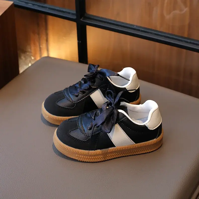Children Tennis Shoes Girls School Causal Shoes New Fashion Patchwork Kid Running Sneakers for Boys Versatile Non-slip Hook Loop