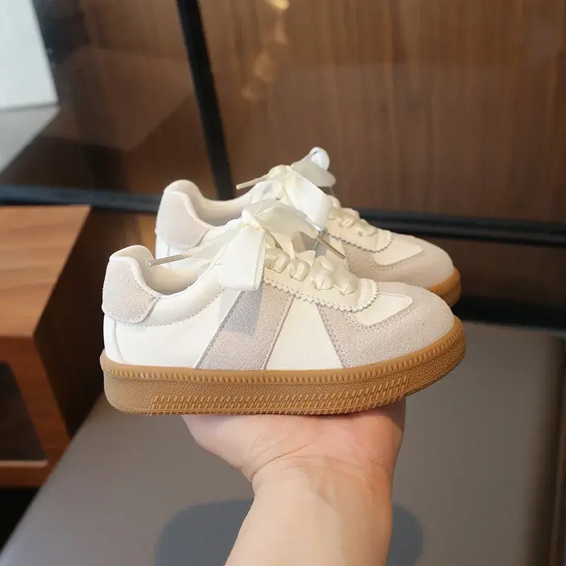 Children Tennis Shoes Girls School Causal Shoes New Fashion Patchwork Kid Running Sneakers for Boys Versatile Non-slip Hook Loop