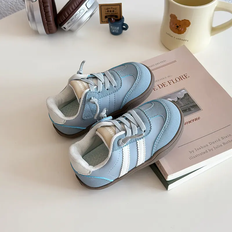 Kids Sports Shoes Striped Classic Children Flats Casual Shoes Soft Sole 2025 Autumn New Girls Running Shoes Fashion Comfortable