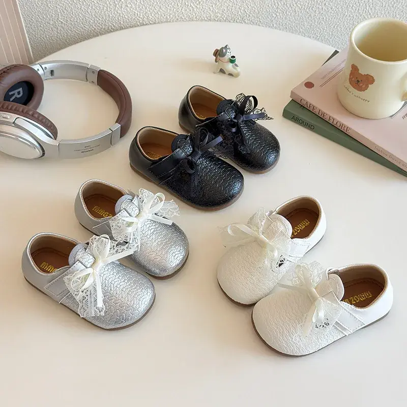 2025 Children Casual Leather Shoes for Girls Autumn New Fashion Korean Style Soft Bottom Anti-slippery Versatile Princess Shoes