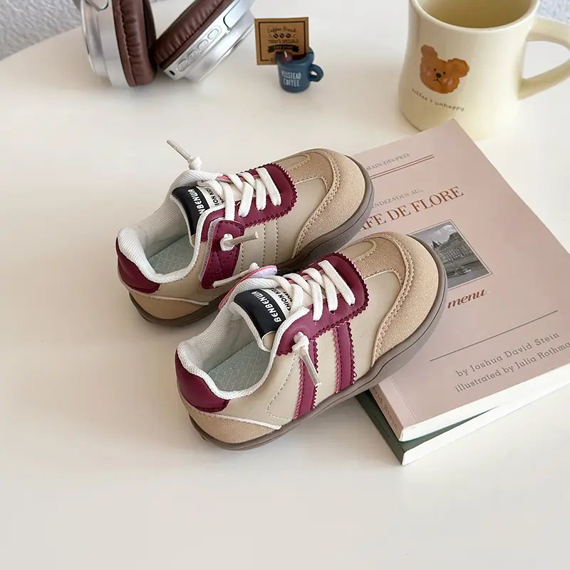 Kids Sports Shoes Striped Classic Children Flats Casual Shoes Soft Sole 2025 Autumn New Girls Running Shoes Fashion Comfortable