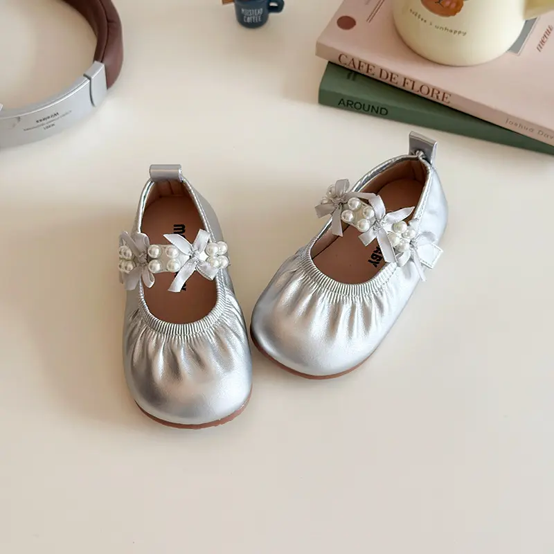 2025 Children Leather Shoes for Girls Autumn New Fashion Korean Style Soft Bottom Anti-slippery Versatile Princess Wedding Shoes