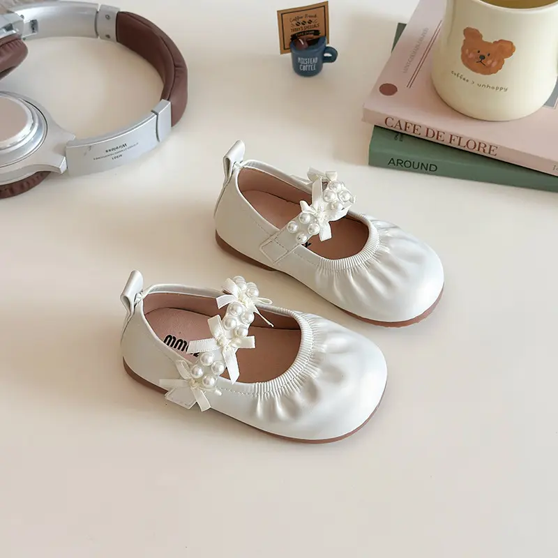 2025 Children Leather Shoes for Girls Autumn New Fashion Korean Style Soft Bottom Anti-slippery Versatile Princess Wedding Shoes