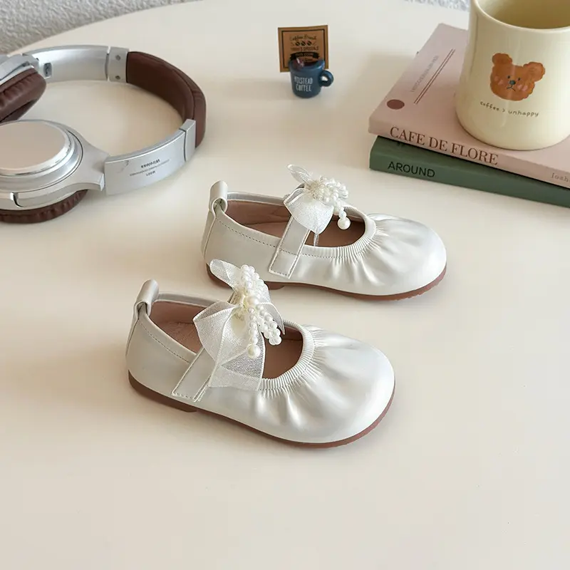 2025 Children Leather Shoes for Girls Autumn New Fashion Korean Style Soft Bottom Anti-slippery Versatile Princess Dress Shoes