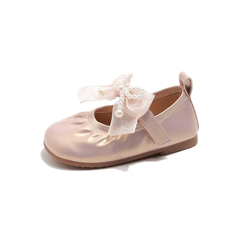 2025 Children Leather Shoes for Girls Autumn New Fashion Korean Style Soft Bottom Anti-slippery Versatile Princess Dress Shoes