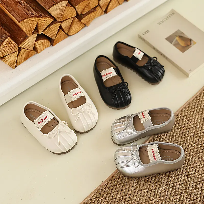 2025 Children Leather Shoes for Girls Autumn New Fashion Korean Style Soft Bottom Anti-slippery Versatile Chic Princess Shoes