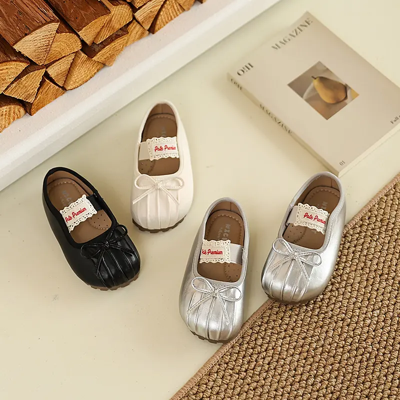 2025 Children Leather Shoes for Girls Autumn New Fashion Korean Style Soft Bottom Anti-slippery Versatile Chic Princess Shoes