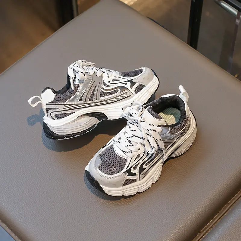 New Children's Sneakers for Boy Thick Bottom Causal Girls School Sneakers Fashion Versatile Kids Causal Running Shoes Breathable