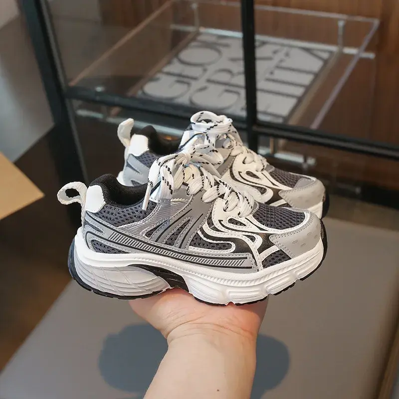 New Children's Sneakers for Boy Thick Bottom Causal Girls School Sneakers Fashion Versatile Kids Causal Running Shoes Breathable