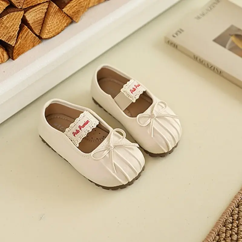 2025 Children Leather Shoes for Girls Autumn New Fashion Korean Style Soft Bottom Anti-slippery Versatile Chic Princess Shoes