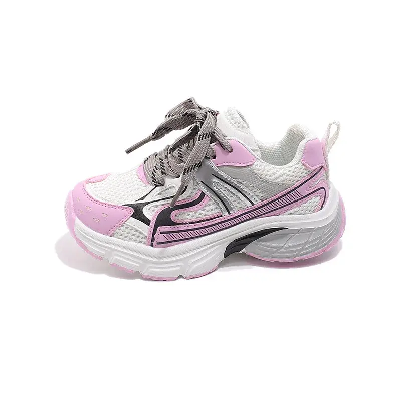 New Children's Sneakers for Boy Thick Bottom Causal Girls School Sneakers Fashion Versatile Kids Causal Running Shoes Breathable