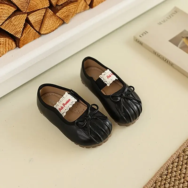 2025 Children Leather Shoes for Girls Autumn New Fashion Korean Style Soft Bottom Anti-slippery Versatile Chic Princess Shoes