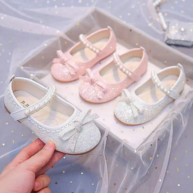 2025 Children Princess Leather Shoes for Girls Autumn New Fashion Korean Style Soft Bottom Anti-slippery Versatile Party Shoes