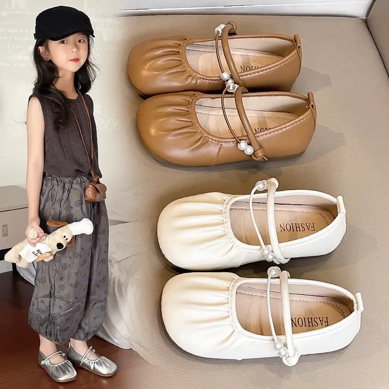 2025 Children Princess Leather Shoes for Girls Autumn New Fashion Korean Style Soft Bottom Anti-slippery Versatile Dress Shoes