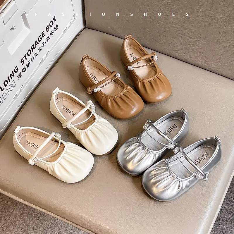 2025 Children Princess Leather Shoes for Girls Autumn New Fashion Korean Style Soft Bottom Anti-slippery Versatile Dress Shoes
