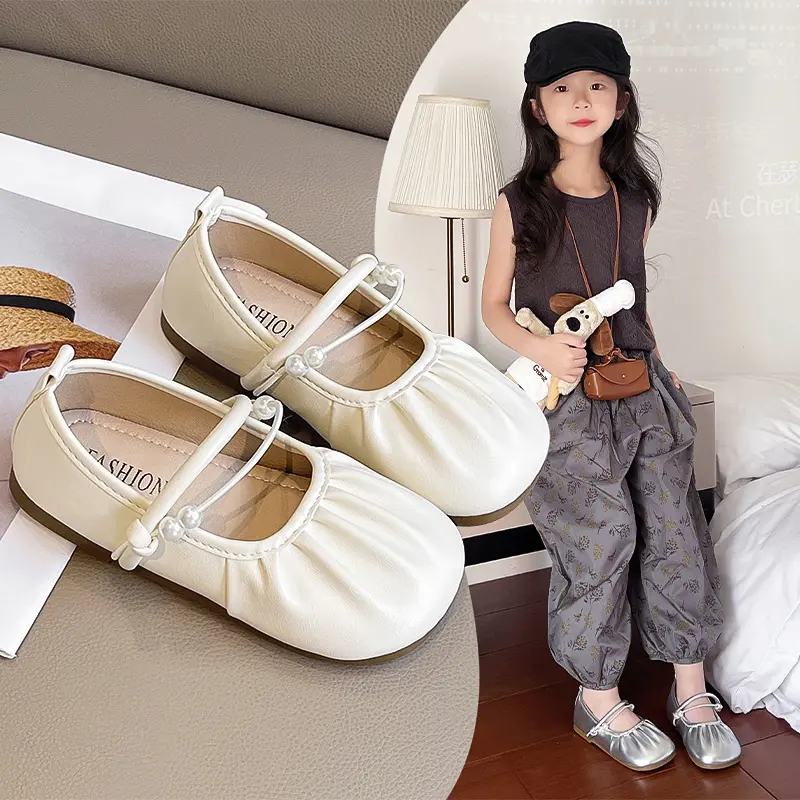 2025 Children Princess Leather Shoes for Girls Autumn New Fashion Korean Style Soft Bottom Anti-slippery Versatile Dress Shoes