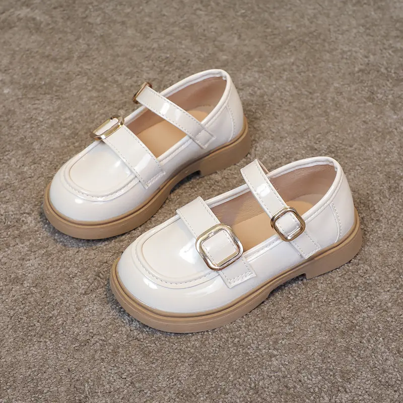 Girls Leather Shoes for Party Wedding Fashion Kids Princess Mary Janes Shoes Children Performance Shoes Anti-Slippery Size 26-36