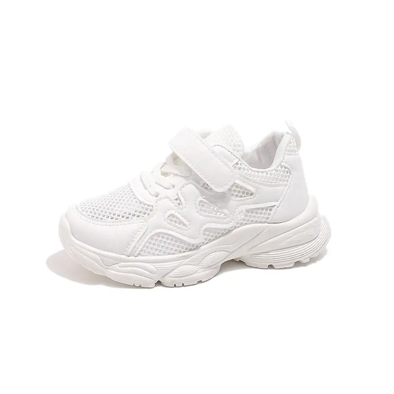 Children Running Shoes Soild Color Versatile Kids Sports Shoes Hook&loop 2025 New Fashion Girls Sneakers Comfort Thick Soft Sole