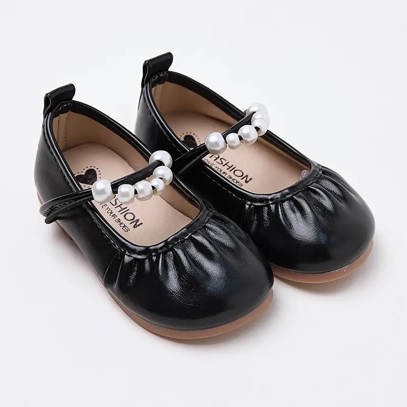 2024 Children Leather Shoes for Girls Autumn New Fashion Korean Style Soft Bottom Princess Versatile Anti-slippery Party Flats