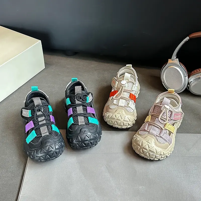 2025 Children Casual Shoes for Girl Summer New Fashion Korean Style Soft Bottom Anti-slippery Versatile Chic Cool Sports Sandals