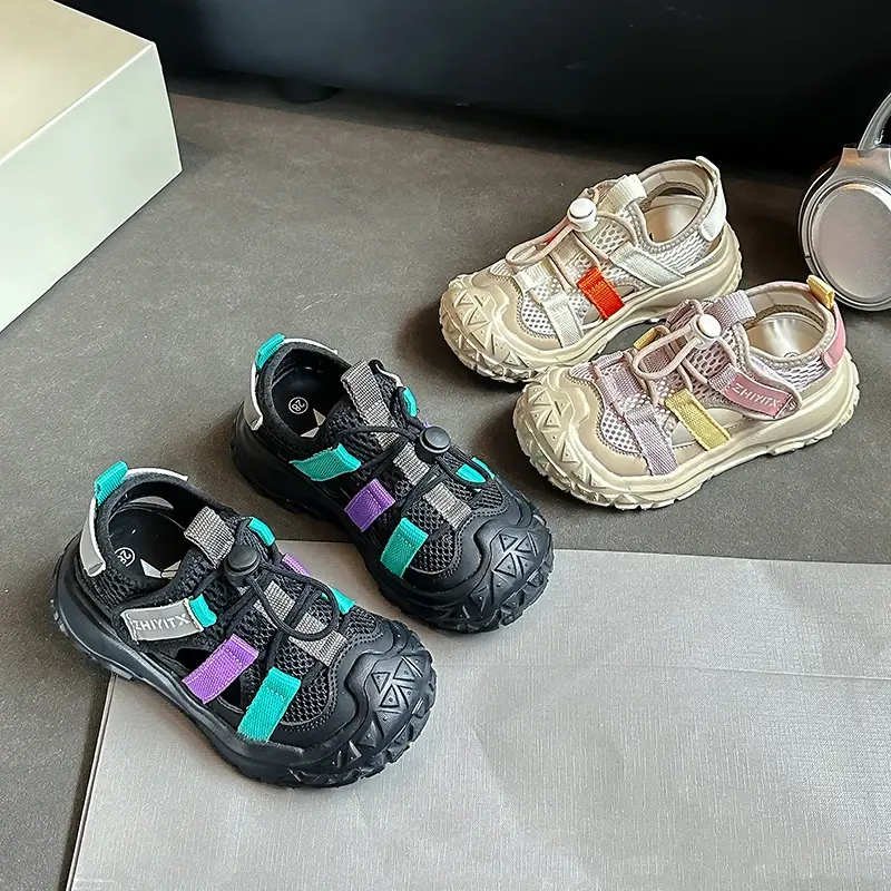 2025 Children Casual Shoes for Girl Summer New Fashion Korean Style Soft Bottom Anti-slippery Versatile Chic Cool Sports Sandals
