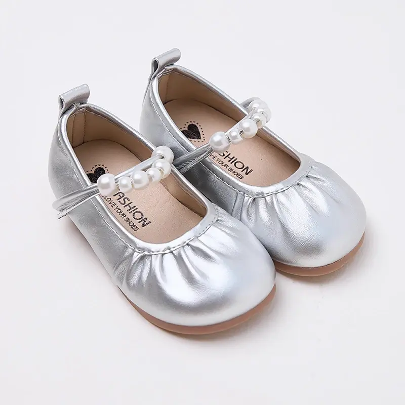 2024 Children Leather Shoes for Girls Autumn New Fashion Korean Style Soft Bottom Princess Versatile Anti-slippery Party Flats